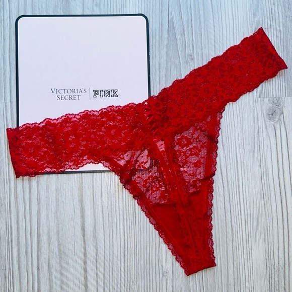 🔥Butterfly Crimson Lace Thong Victoria's Secret 2XL NWT - Picture 2 of 9